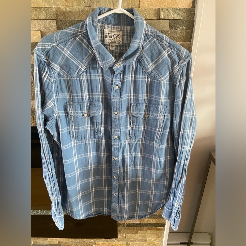 Lucky Brand Flannel Button Down Shirt - Picture 2 of 8